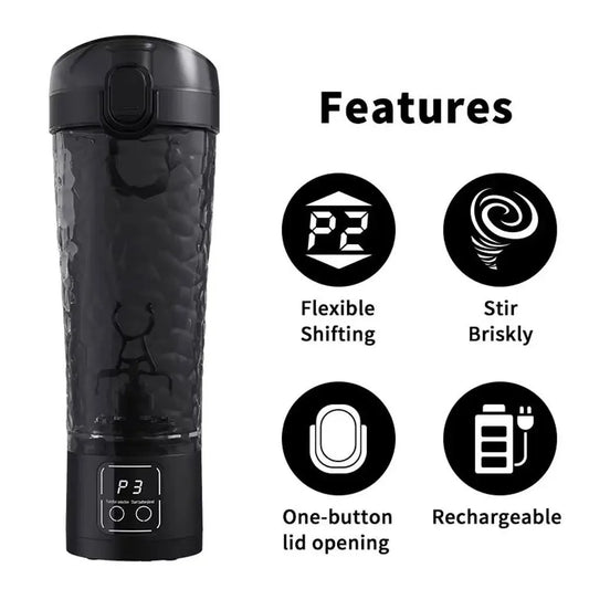 New in Auto Mixing Cup 3 Speed Power Electric Shaker Bottle for Milkshake Coffee Protein Shakes Fitness Blender Kitchen Outdoor